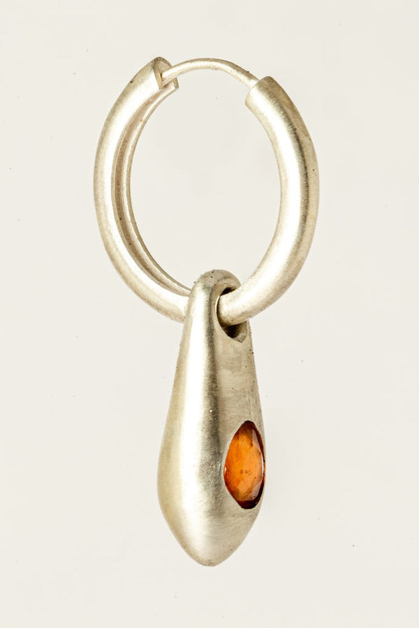 Parts of Four-type earrings 1.0 CT orange sapphire inlaid C-5-MA+SAF PPOF48